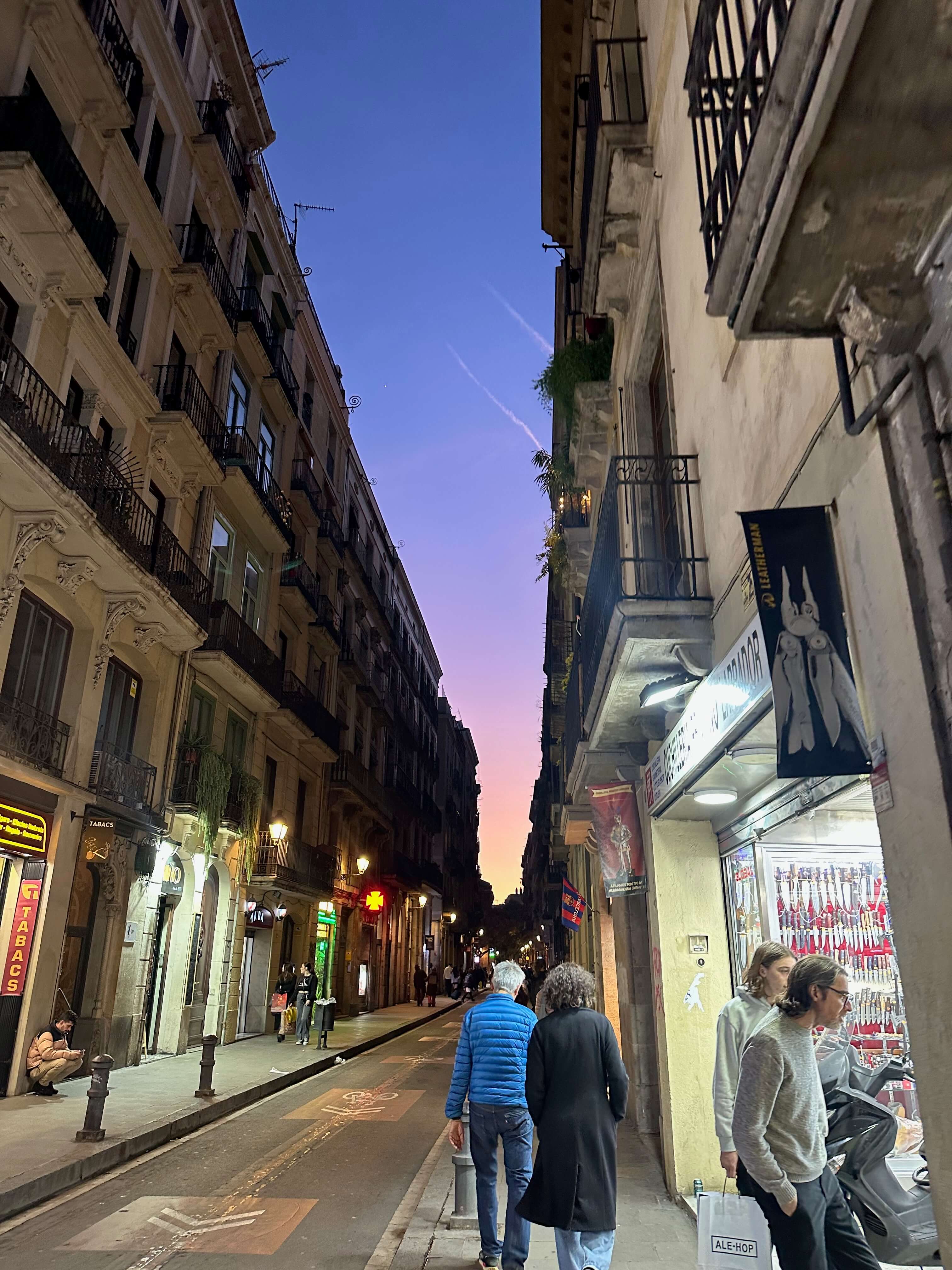 Evening stroll through the Gothic Quarter in Barcelona